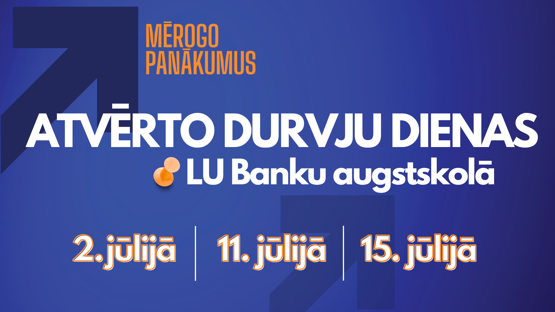 atvērto durvju dienu reklāmas vizuālis